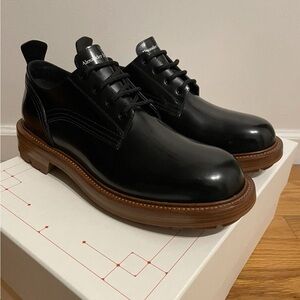 Alexandre McQueen shiny black derby oxfords